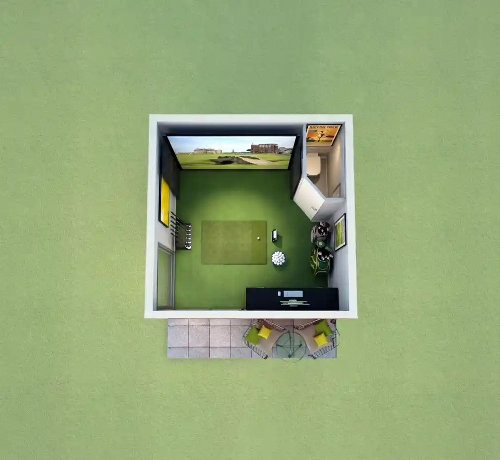 gym garden room 3d layout